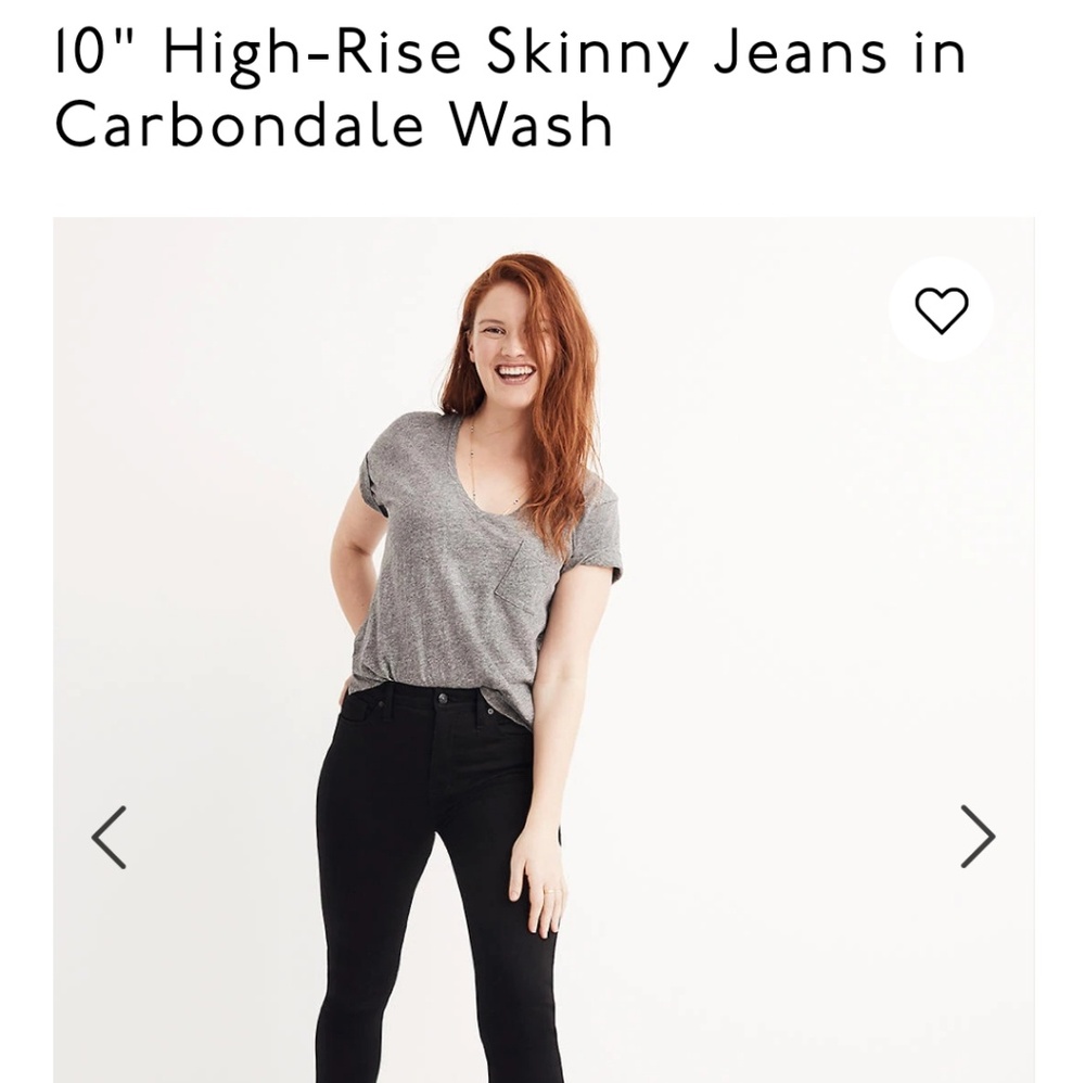 Madewell 10" High Rise Skinny Jeans in Carbondale